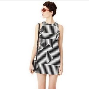 Kate Spade Black & White geometric pattern dress